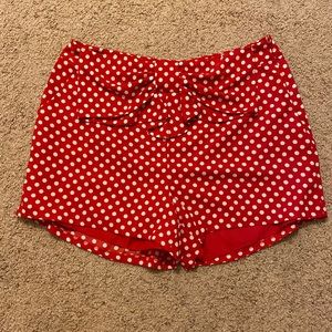 Minnie Mouse polkadot bow shorts